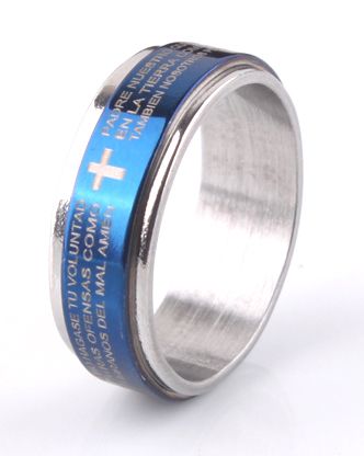 MK46 Стальное кольцо с молитвой "Отче наш" только в 2beMan.ru