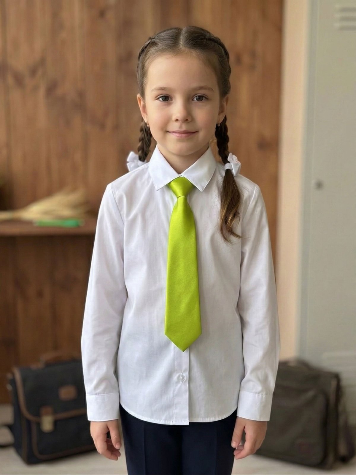 Описание Галстук детский на резинке атласный лаймовый: Размер - Длина: 26 см, Ширина: 6 см, Цвет - Лаймовый, Страна производитель - Россия;