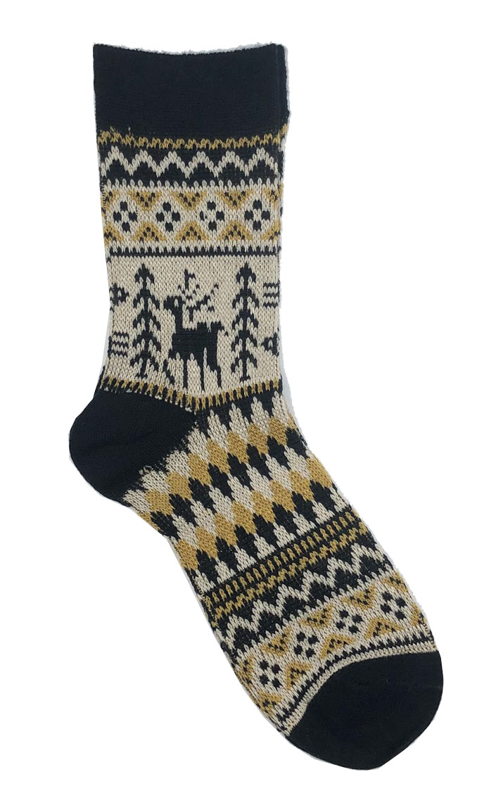 Шерстяные носки в желтую мозайку описание: Состав - Шерсть, Размер - 35-39, Цвет - Серый, бежевый, Страна производства - Китай;