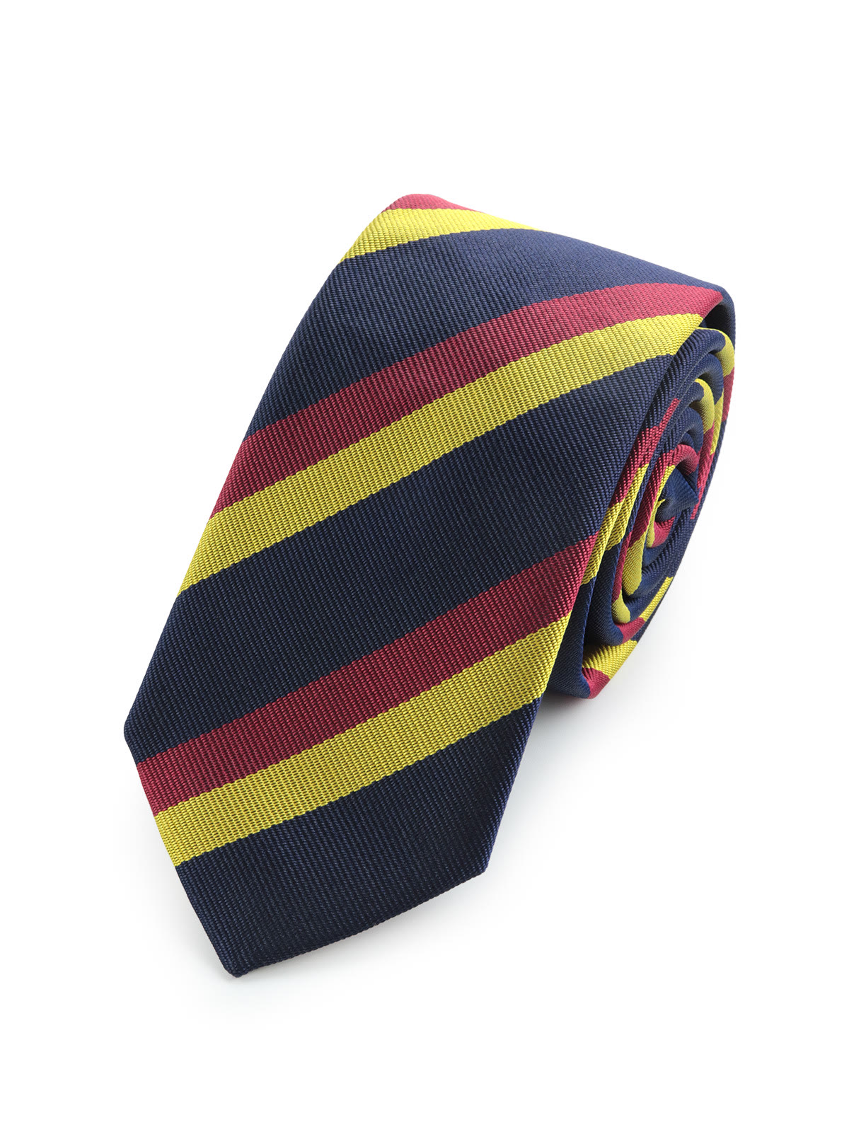 Галстук в темно-синие, желтые и красные полоски всего за 1 500 руб руб. Галстук в темно-синие, желтые и красные полоски описание: Фасон - Узкий галстук, Материал - Полиэстер, Цвет - Темно-синий, желтый, красный, Размер - 6 см х 150 см, Страна производства - Россия.
