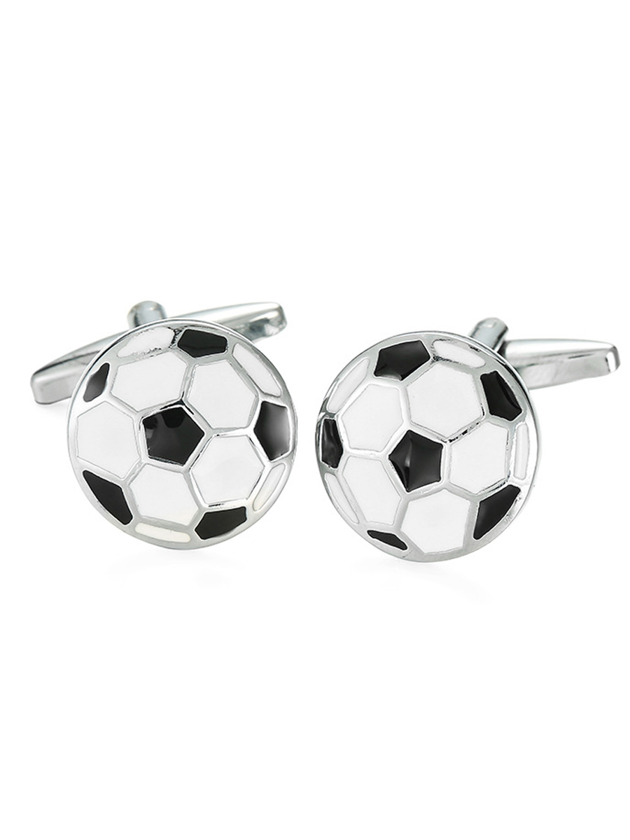 Запонки футбольный мяч, Материал: Металлический сплав Покрытие - эмаль, Цвет: Белый, черный, Размеры: диаметр 16 мм, общая длина 24 мм, ножка 19 мм, вес: 13 гр., подарочная упаковка бесплатно.